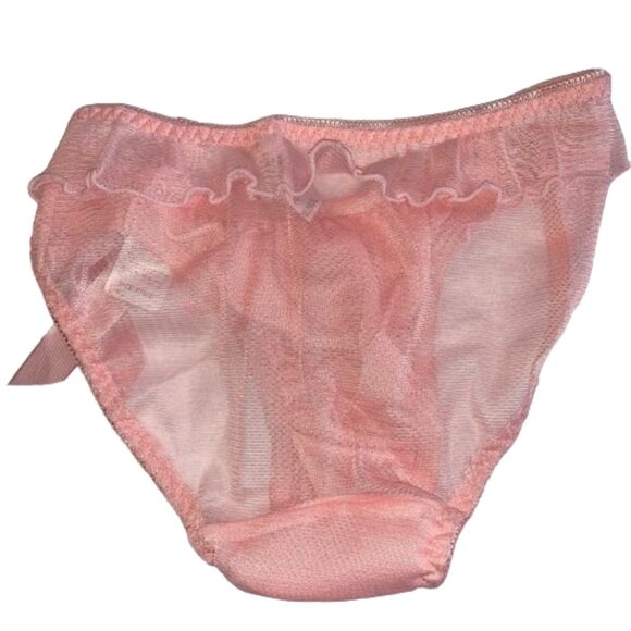 NEW Convertible Bra Panty Set Tie Back Halter Adjust Removable Strap Pink 36B - Picture 12 of 14